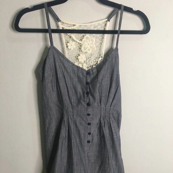 Short Soft Fabric Blue Denim Romper - Item#62 - Picture 1 of 7